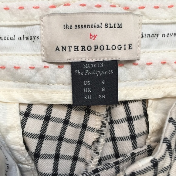 Anthropologie Essential Slim Checkered Trousers - Picture 4 of 5
